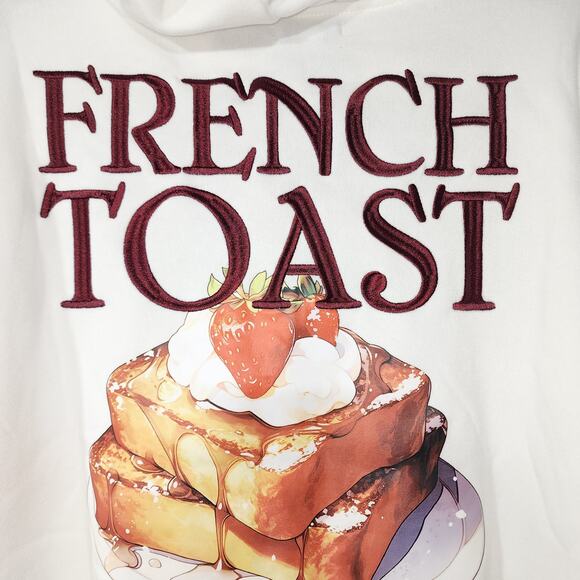 French toast women's white hoodie size Large - Picture 7 of 7